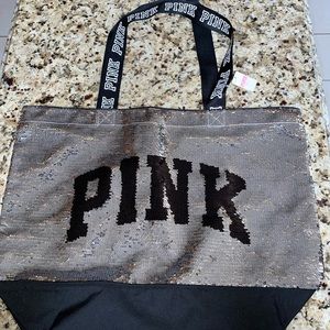 Victoria’s Secret PINK Reversible Sequin Tote NWT